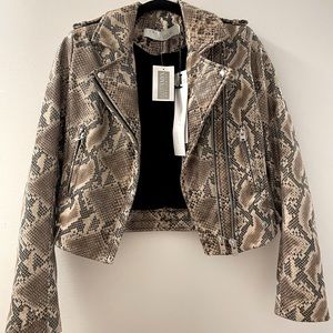 SOLD -  IRO Python Leather Jacket 36 XS NWT